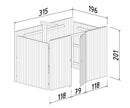 Palmako Carport 23,1 m2 Geräteraum