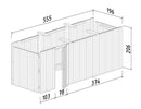 Palmako Carport 40,6 m2 Geräteraum