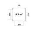 Palmako Marktstand Lenna 8,3 m² Set 305 aus Holz, 28 mm
