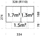 Palmako Anette 3,0+1,5 m2