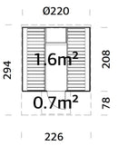 Palmako Anita 1,6+0,7 m2