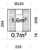 Palmako Sauna Anita 1,6+0,7 m² aus Holz, 42 mm