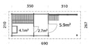 Palmako Sanna 6,8+5,9 m2