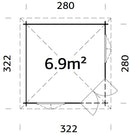 Palmako Pavillon Melanie 6,9 m² aus Holz, 44 mm