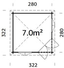 Palmako Pavillon Melanie 7,0 m² aus Holz, 28 mm