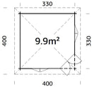 Palmako Pavillon Melanie 9,9 m² aus Holz, 44 mm