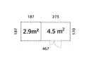 Palmako Leif 4,5+2,9 m2