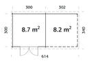 Palmako Ella 8,7+8,2 m2
