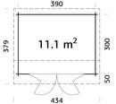 Palmako Ines 11,1 m2 Bifold