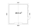 Palmako Andre 28,5 m2 mit Sektionaltor