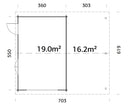 Palmako Roger 19,0+16,2 m2 kit