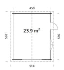 Palmako Roger 23,9 m2 ohne Tor