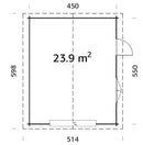 Palmako Roger 23,9 m2 mit Sektionaltor