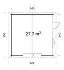 Palmako Roger 27,7 m2 mit Sektionaltor