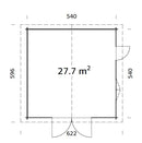 Palmako Roger 27,7 m2 mit Holztor