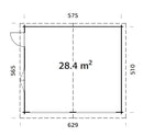 Palmako Roger 28,4 m2 ohne Tor