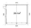 Palmako Roger 28,4 m2 mit Sektionaltor