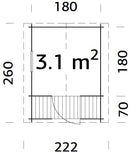 Palmako Spielhaus Stina 3,1 m² aus Holz, 19 mm