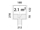 Palmako Toby 2,1 m2