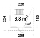 Palmako Tom 3,8 m2
