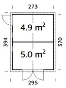 Palmako Gerätehaus Dan 9,9 m² aus Holz