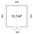 Palmako Gerätehaus Lucas 12,1 m² aus Holz