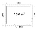 Palmako Gartenhaus Etta 13,6 m² aus Holz