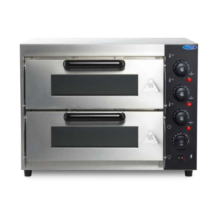 MAXIMA Gastro Pizzaofen - Passt 2 x Ø 40 cm Pizzas - Doppeldeck