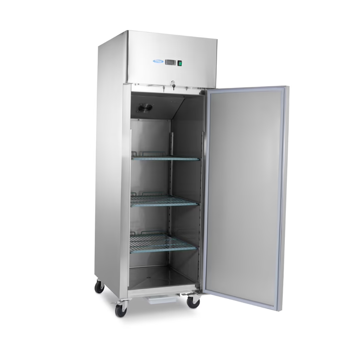 MAXIMA Gastro Kühlschrank - 600 l - 3 Einstellbare Regale (2/1 GN) - auf Rädern - inkl. Regale