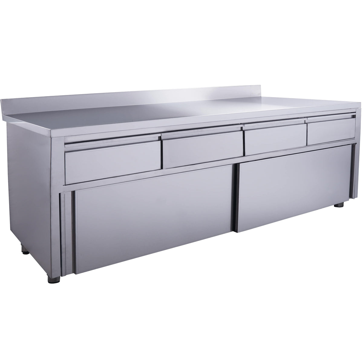 SARO Armadio con ante scorrevoli, 4 cassetti, alzatina, 1800x700mm
