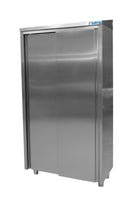 SARO stainless steel tall cabinet with 2 sliding doors, 1000mm wide