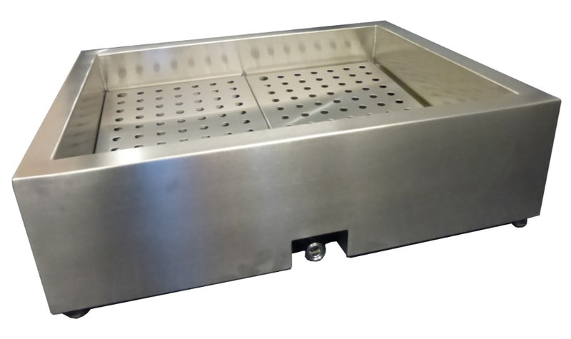 COMBISTEEL GROUND ICE CONTAINER SLOPED 2/1 GN AISI 304 WATER TAP ON THE OPERATING SIDE 