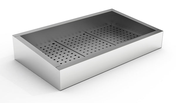 COMBISTEEL GROUND ICE CONTAINER SLOPED 3/1 GN AISI 304 WATER TAP ON THE OPERATING SIDE 