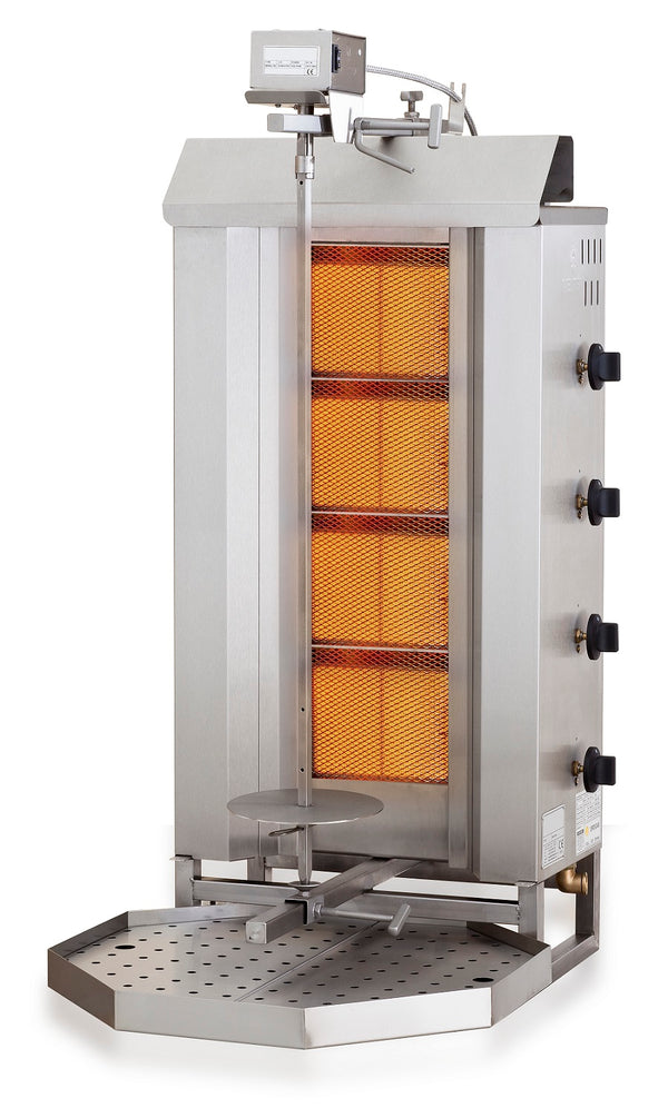COMBISTEEL GYROS GAS GRILL MOTOR TOP POSITION 4 HEATING ZONES 