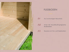 Karibu Saunahaus Monterey, schwarz, inkl. 11 kW Ofen ext. Steuerung, mit Séparée im Vorraum, 73 mm – Vorschau 9