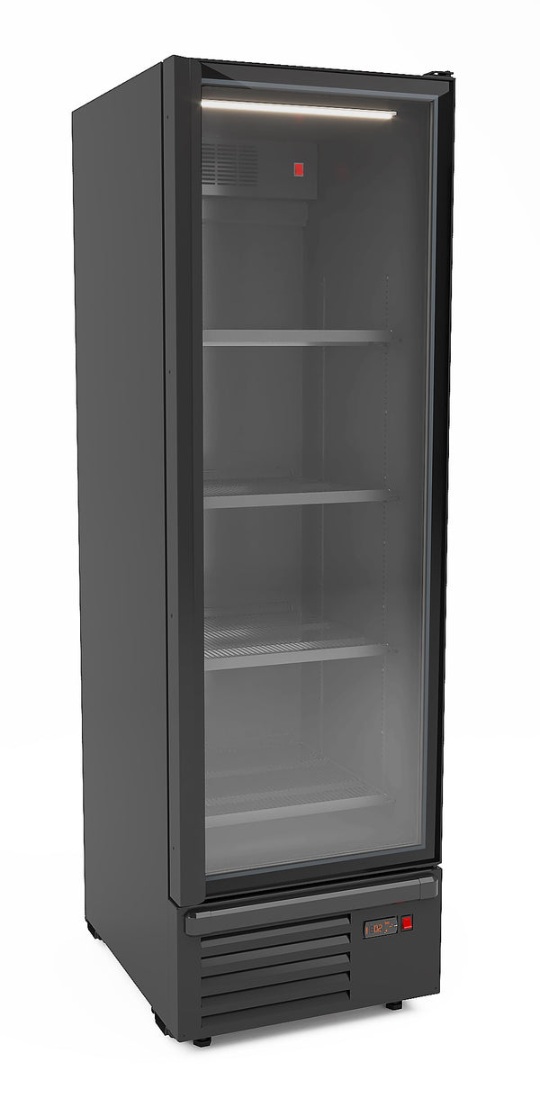 COMBISTEEL REFRIGERATOR 1 GLASS DOOR BLACK 550L 