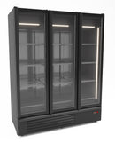 COMBISTEEL REFRIGERATOR 3 GLASS DOORS BLACK 1555L