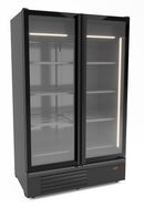 COMBISTEEL FREEZER 2 GLASS DOORS BLACK 1230L