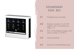 Karibu Saunahaus Skrollan 3 38 mm- 11 kW Bioofen ext. Strg- Milchglastür – Vorschau 7