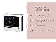 Karibu Saunahaus Skrollan 3 38 mm- 11 kW Ofen ext. Strg- moderne Tür – Vorschau 5