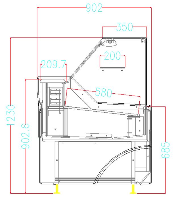 COMBISTEEL KÜHLVITRINE WESLEY 1.3
