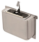 COMBISTEEL SPÜLBECKE FÜR EISLÖFFEL MIT EISLÖFFELDUSCHE 410X120X270  MIT WASSERABLAUFLOCH, WASSERANSCHLUSS UND ÜBERLAUFROHR