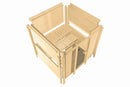 Karibu Design Sauna "Sauna Alisa" 4 Personen 9 kW Bio-Kombi Ofen + Steuergerät HUUM WIFI