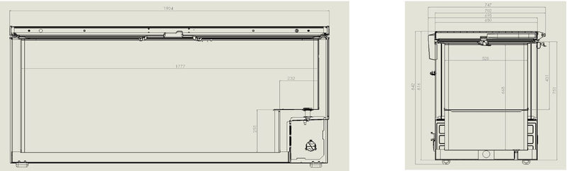 CONGÉLATEUR COMBISTEEL RFS COUVERCLE 635 L