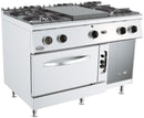 COMBISTEEL BASE 700 HOTPLATE STOVE 4 BR. GAS OVEN 