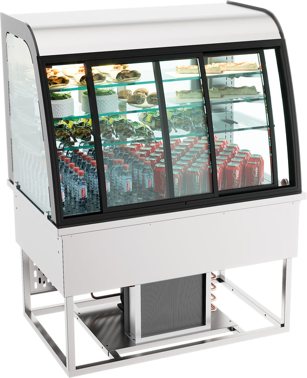 COMBISTEEL EINBAUKÜHLVITRINE 140L SCHIEBETÜREN