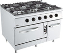 COMBISTEEL BASE 900 GAS STOVE 6 BR. WITH GAS OVEN 