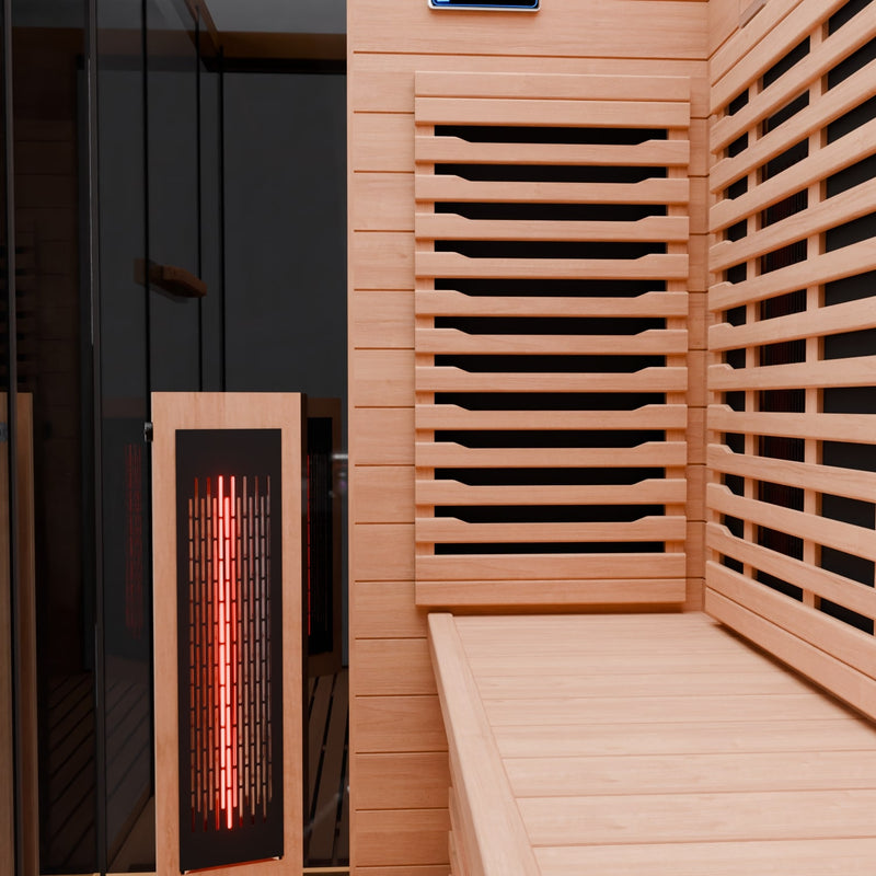 Tronitechnik Dewello Infrared Sauna KENORA 130cm x 105cm with Salt Sto