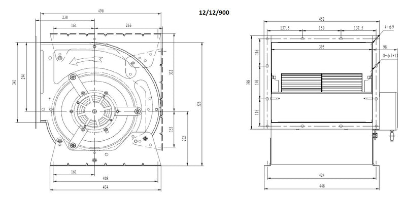 COMBISTEEL FAN IN CAN 12/12/900 