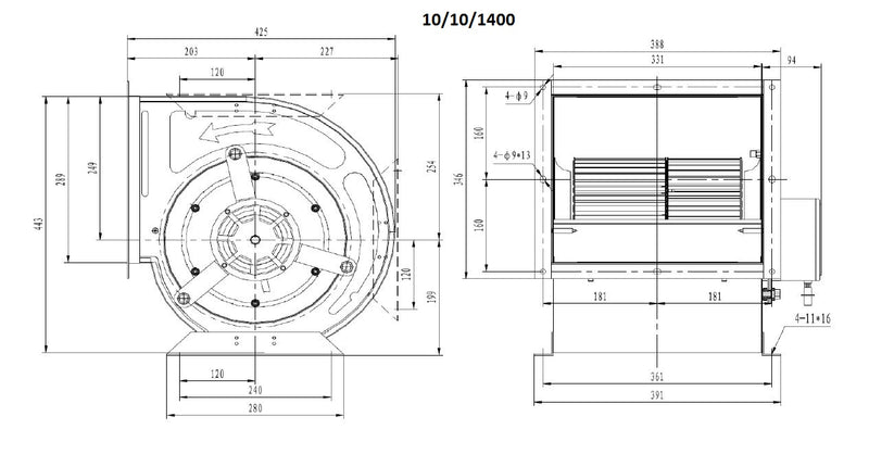 COMBISTEEL FAN IN CAN 10/10/1400 